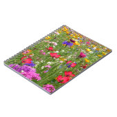 野の花のカラフル自然デザイン ノートブック (左側)