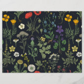 野の花のコラージュ (裏面)