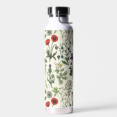 野の花のコラージュ ウォーターボトル (左面)