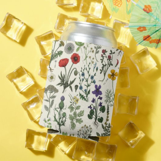野の花のコラージュ 缶クーラー (インサイチュ 夏)