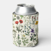 野の花のコラージュ 缶クーラー (缶正面)