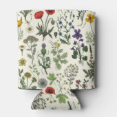 野の花のコラージュ 缶クーラー (裏面)
