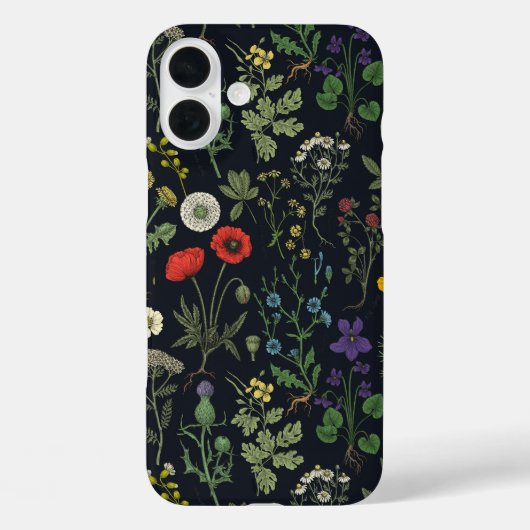 野の花のコラージュ Case-Mate iPhoneケース (裏面)