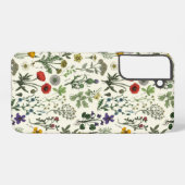 野の花のコラージュ SAMSUNG GALAXYケース (裏面横)