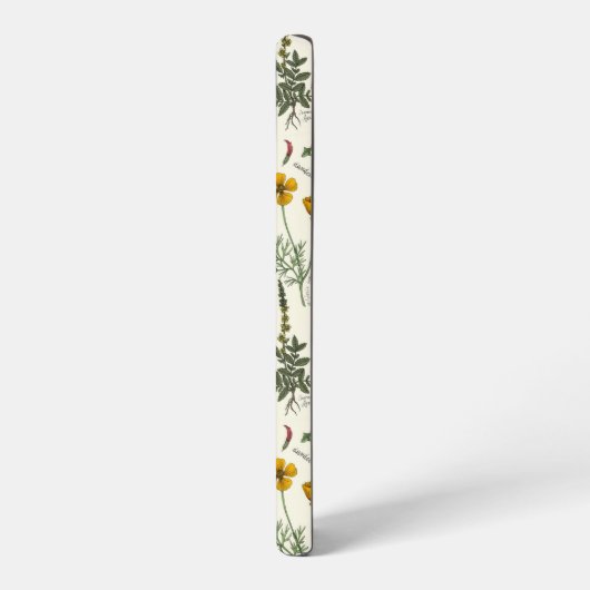 野の花のコラージュ SAMSUNG GALAXYケース (左側面)