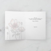 野の花のバースデーカード カード (内部)