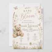 野の花のベビーシャワー招待状 Baby in Bloom 招待状 (正面)
