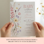 野の花のベビーシャワー招待状 Baby in Bloom 招待状