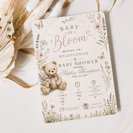 野の花のベビーシャワー招待状 Baby in Bloom 招待状