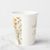 野の花のベビーシャワー 紙コップ (左)