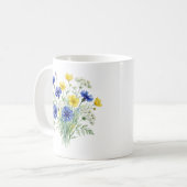 野の花の庭園 水彩アート コーヒーマグカップ (正面左)