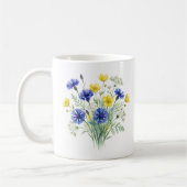 野の花の庭園 水彩アート コーヒーマグカップ (左)