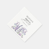  野の花の水彩花ブライダルシャワー  スタンダードカクテルナプキン (角)