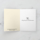 野の花の牧場に架かる虹の水彩画 カード (内部)