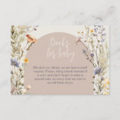 野の花の牧草地ボホエレガント赤ちゃんシャワー エンクロージャーカード (正面)