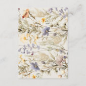 野の花の牧草地ボホエレガント赤ちゃんシャワー エンクロージャーカード (裏面)