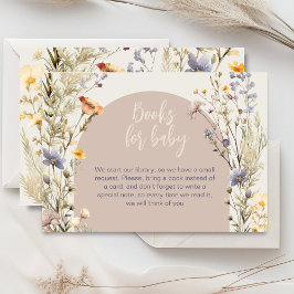 野の花の牧草地ボホエレガント赤ちゃんシャワー エンクロージャーカード