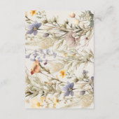 野の花の牧草地ボホエレガント赤ちゃんシャワー エンクロージャーカード (裏面)