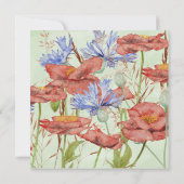 野の花の結婚牧草地 招待状 (裏面)