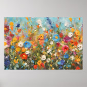 野の花の色とりどりの一枚の絵 ポスター (正面)