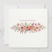 野の花の草原の結婚式Save the Dateカード セーブザデート (裏面)