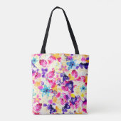 野の花の草原 シャビーな花々 トートバッグ (裏面)