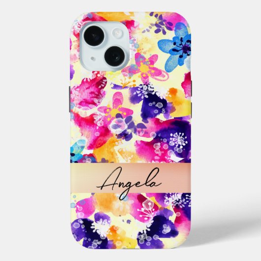 野の花の草原 シャビーな花々 Case-Mate iPhoneケース (裏面)