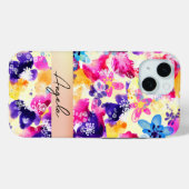 野の花の草原 シャビーな花々 Case-Mate iPhoneケース (裏面 (横))