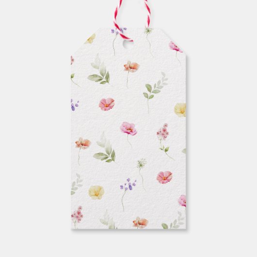 野の花の赤ちゃん感謝していシャワーあなた ギフトタグ (裏面)