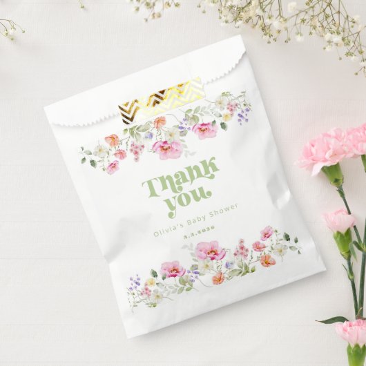 野の花の赤ちゃん感謝していシャワーあなた フェイバーバッグ (封をした状態)