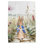 野の花の野うさぎのピーター ミディアムペーパーバッグ (裏面)