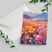 野の花の風景画 | 花畑の風景画 ポストカード