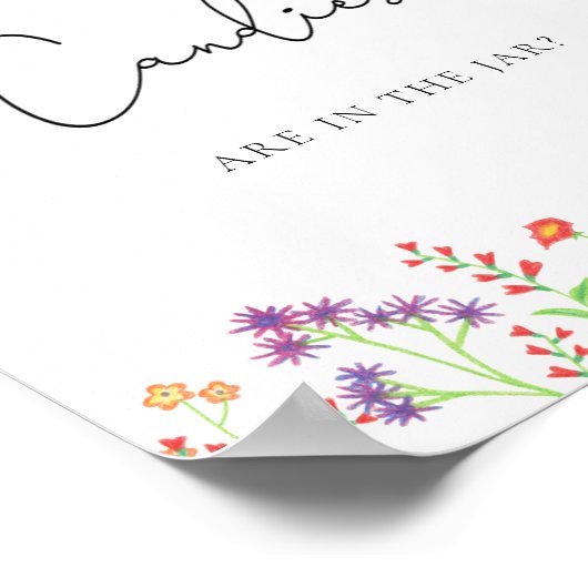 野の花はキャンディーの数を推測する ポスター (角)