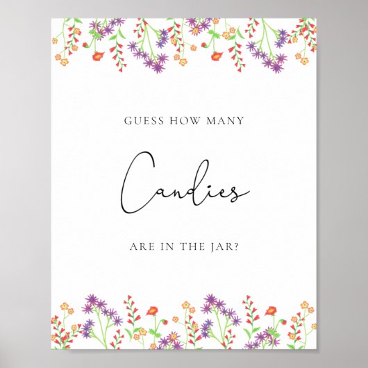 野の花はキャンディーの数を推測する ポスター (正面)