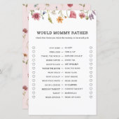 野の花はママの赤ちゃんシャワーのゲーム (正面/裏面)