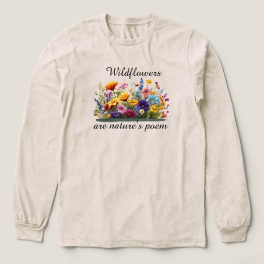 野の花は自然の詩 トライブレンドTシャツ (デザイン正面)