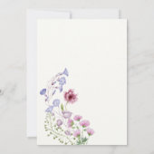 野の花ぼほ花紫色の誕生日パーティー 招待状 (裏面)