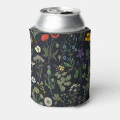 野の花コラージュ 缶クーラー (缶裏面)