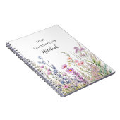 野の花ピンク紫の青 ノートブック (右側)