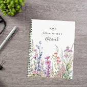 野の花ピンク紫の青 ノートブック