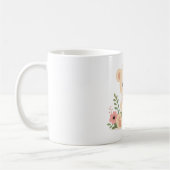 野の花束を持つかわいいテディベア コーヒーマグカップ (左)