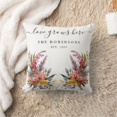 野の花植物性フローラの愛はここに生える クッション (ブランケット)