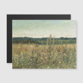 野の花油のキャンバス。ヴィンテージ野 (正面/裏面)