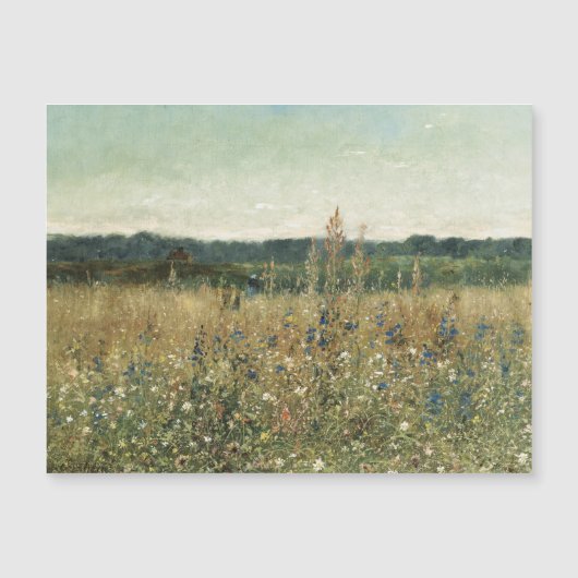 野の花油のキャンバス。ヴィンテージ野 (正面)