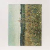 野の花油のキャンバス。ヴィンテージ野 ジグソーパズル (縦)