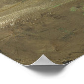 野の花緩い組成。油ヴィンテージ ポスター (角)