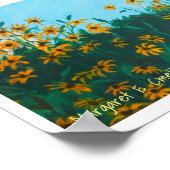 野の花黒目サザンズの絵画畑 ポスター (角)