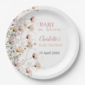 野の花 フラワーペーパープレート テンプレート ペーパープレート (正面)
