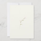 野の花、美しい花、手描きのウェディング 招待状 (裏面)