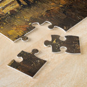 野の馬ゴールデンアワー絵を描ズ ジグソーパズル (側面)